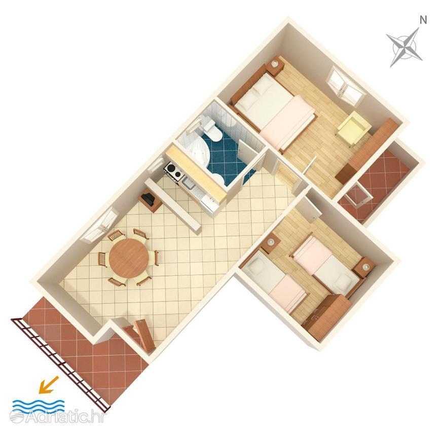 Zora Apartment Seget Vranjica Exterior foto